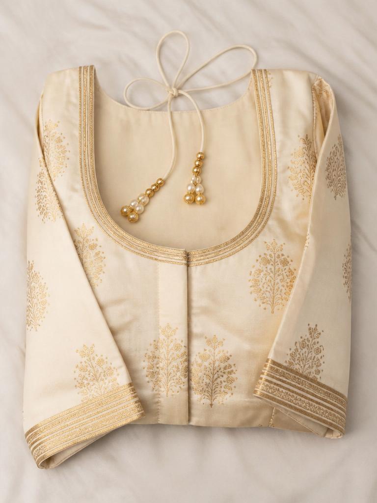 Cream Silk Everyday Blouse