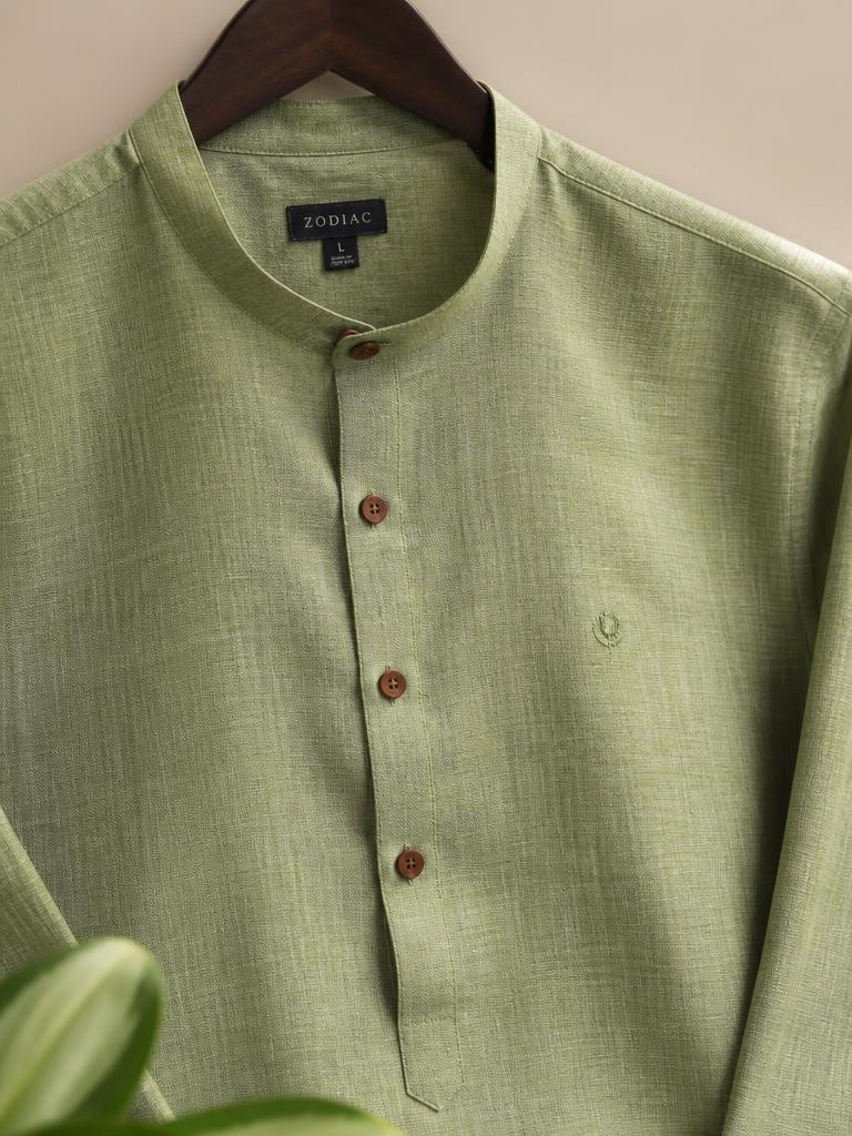 Sage Linen Casual Kurta